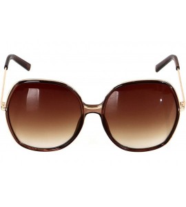 Oversized Oversized Sunglasses Big Large Women Square Wide Black Brown Retro Trendy Pink - Tea - C818QICWRIS $24.68