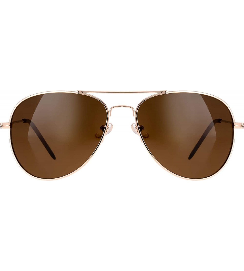 Aviator Classic Metal Frame Aviator Sunglasses - Exquisite Packaging - 2-gold - C7185K4YUUN $18.57