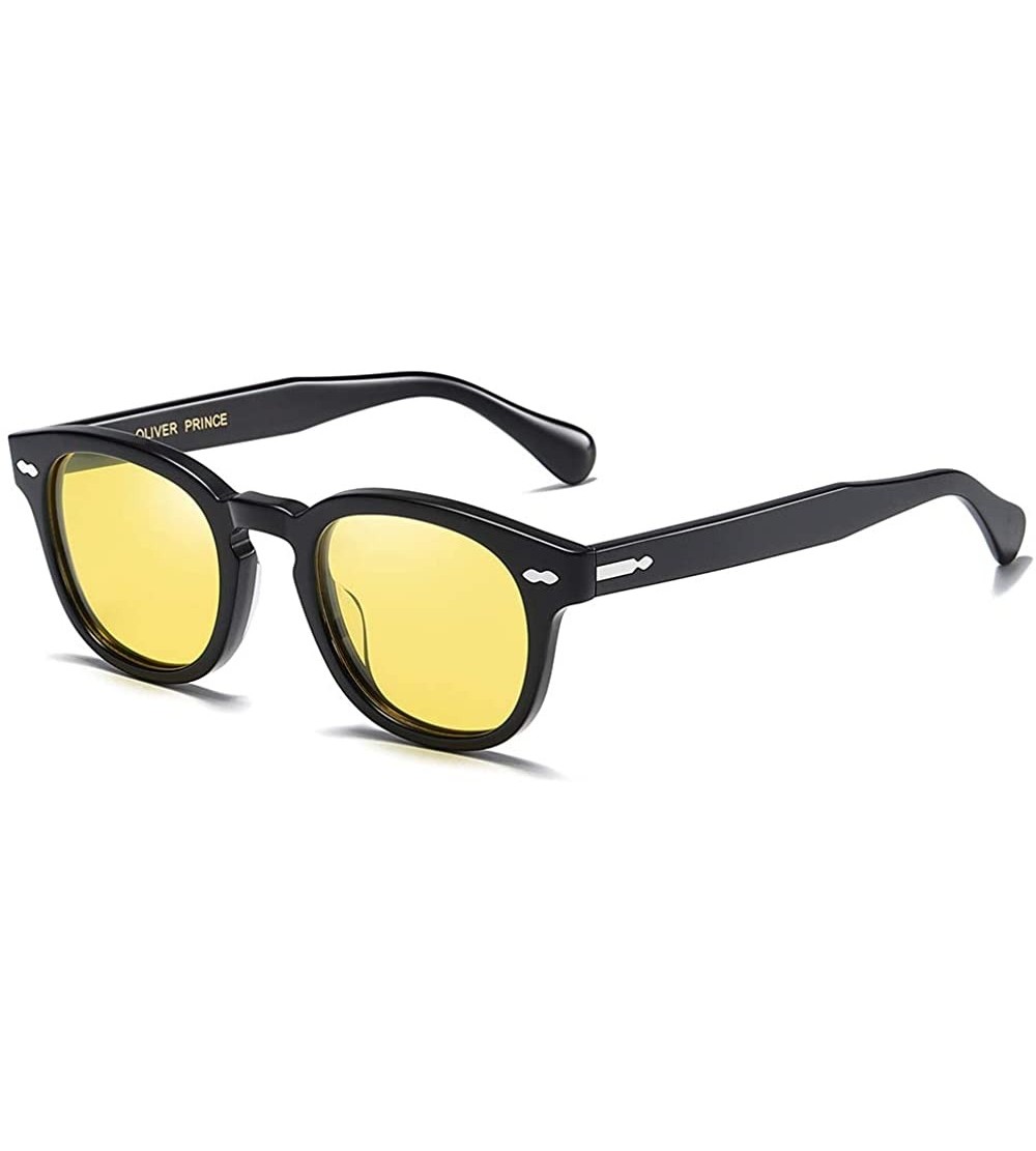Round Night Vision Glasses Driving Sunglasses - C919638RRCK $22.83