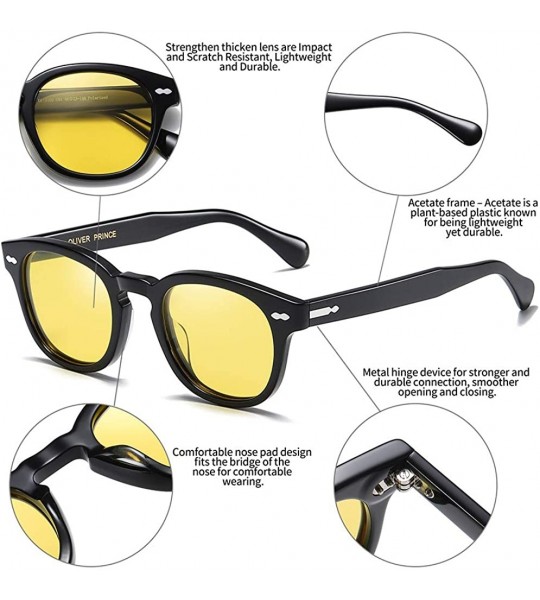 Round Night Vision Glasses Driving Sunglasses - C919638RRCK $22.83