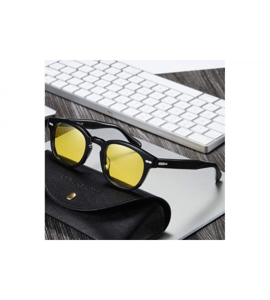 Round Night Vision Glasses Driving Sunglasses - C919638RRCK $22.83