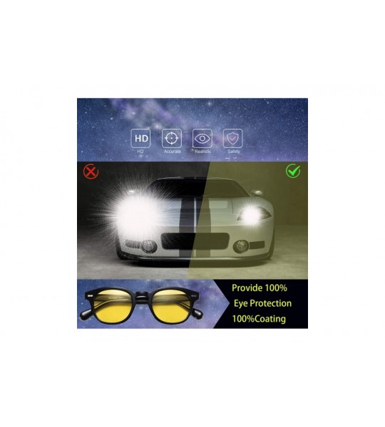 Round Night Vision Glasses Driving Sunglasses - C919638RRCK $22.83