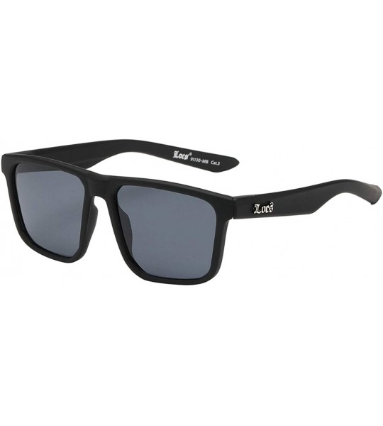 Square Pouch Loks TM Trendy Square Thin Matte Color Lens Sunglasses - 91130-black-smoke - C418RNUG2RZ $18.63