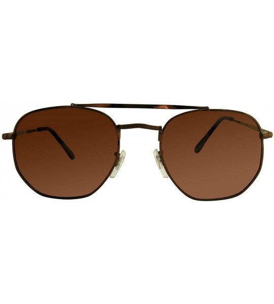 Oval polarized aviator sunglasses retro men and women sunglasses - Brownframe- Brown - CC18YO893EE $29.74