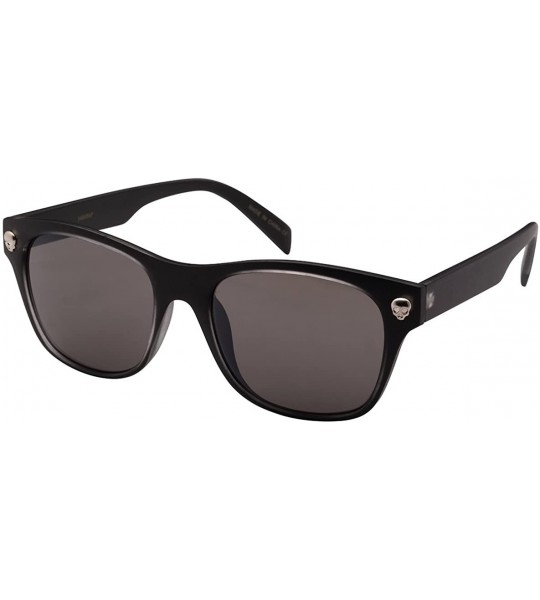 Rimless Horned Rim Skull Sunglasses with Solid Lens SK540886P-SD - Clear+black - C012MYYUFRJ $17.74