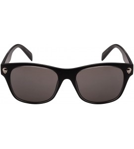 Rimless Horned Rim Skull Sunglasses with Solid Lens SK540886P-SD - Clear+black - C012MYYUFRJ $17.74