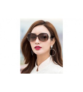 Oval Ladies Polarized Sunglasses UV Protection Designer Oversized Vintage Shades for Women Small Face - CT18TETT575 $33.20