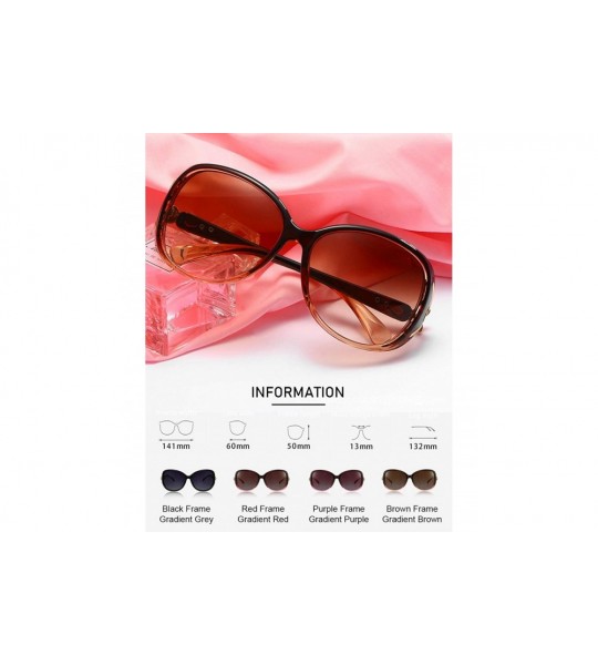 Oval Ladies Polarized Sunglasses UV Protection Designer Oversized Vintage Shades for Women Small Face - CT18TETT575 $33.20