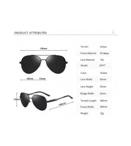 Aviator Unisex Aviator Sunglasses for Men/Women Polarized Glasses Aluminum Frame 201977 - C1 - CY198KNQMRU $19.67