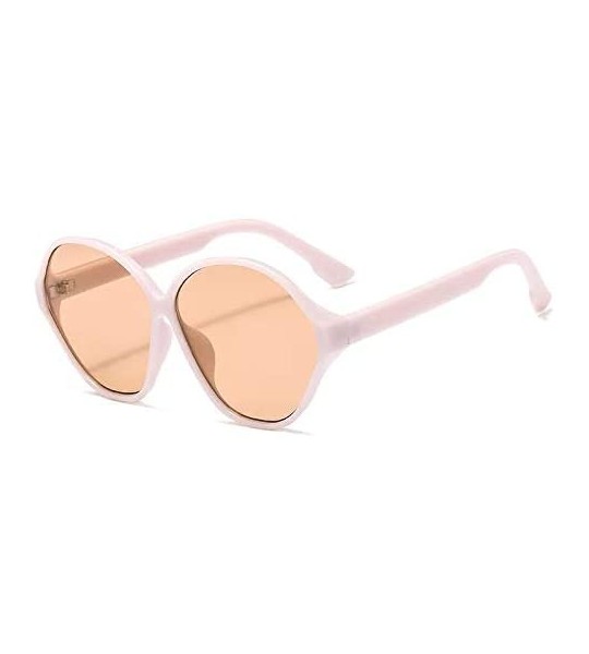 Wrap Big Box Round Sunglasses Street Sunglasses Men Women Retro Sunglasses Fashion Sunglass - E - CN18TM69HAN $16.89