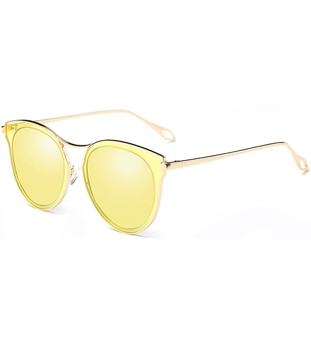 Oversized Fashion Polarized Sunglasses UV Mirrored Lens Oversize Metal Frame - C2 - C418DKYCOI7 $22.33