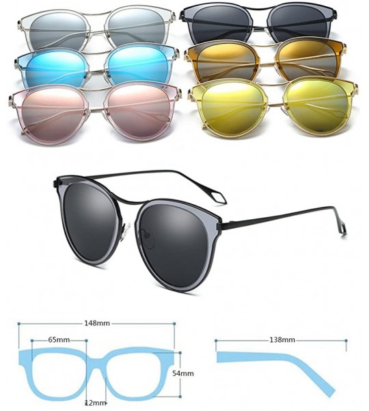 Oversized Fashion Polarized Sunglasses UV Mirrored Lens Oversize Metal Frame - C2 - C418DKYCOI7 $22.33