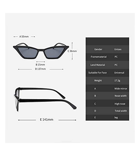 Cat Eye Cat Eye Sunglasses Color Mirror Lens Vintage Mod Style Retro Kurt Cobain Reflective Sunglasses - CV18NGR2LAI $16.34