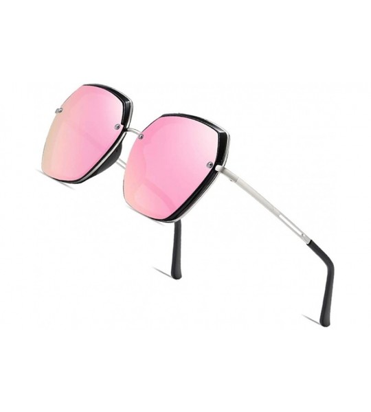 Goggle Women's Oversized Polarized Sunglasses Female Designer Mirror Sun Glasses for Ladies Goggle UV400 - CD199I229QI $25.90