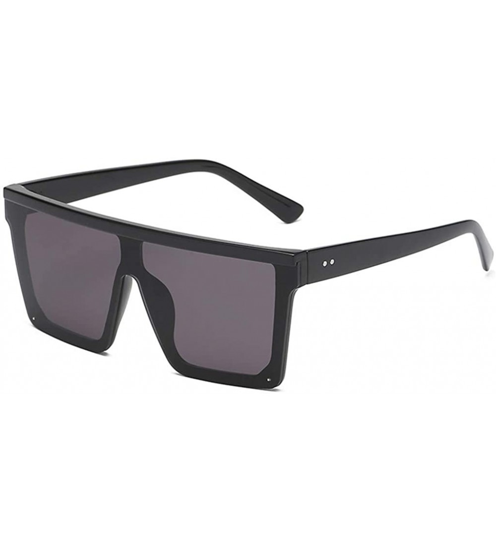 Sport Fashion Man Women Irregular Shape Sunglasses Glasses Vintage Retro Style Plastic Sunglasses - Black&black - C018UILXUYS...