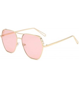 Aviator Oversized Aviator Sunglasses for Women Men Metal Frame Fashion Nonpolarized UV Protection MLS9342 - Pink - CR18TC2GZ0...