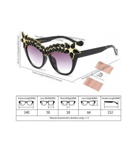 Oversized Womens Luxury Diamond Decorated Sunglasses UV400 Retro Eyeglasses - Style 04 - CZ18GUHGIC8 $25.46