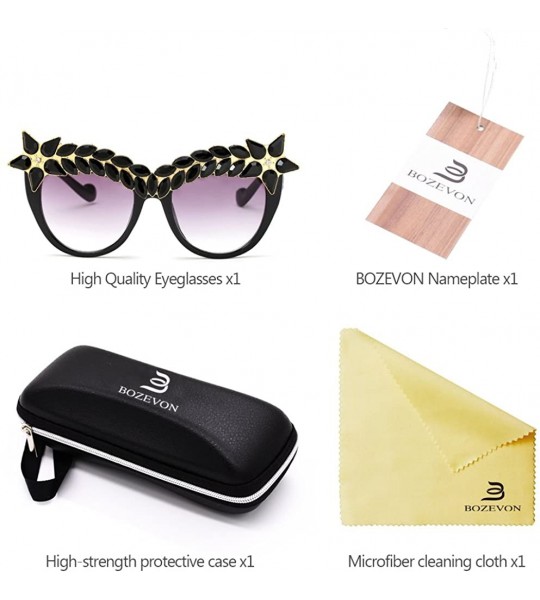 Oversized Womens Luxury Diamond Decorated Sunglasses UV400 Retro Eyeglasses - Style 04 - CZ18GUHGIC8 $25.46