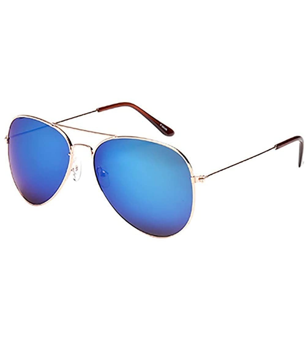 Aviator Women Men Vintage Sun Glasses Unisex Fashion Oversize Frame Fashion Sunglasses Eyewear - L - CF18SOOZIMW $17.75