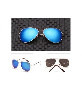 Aviator Women Men Vintage Sun Glasses Unisex Fashion Oversize Frame Fashion Sunglasses Eyewear - L - CF18SOOZIMW $17.75