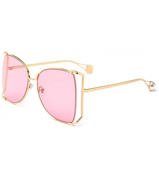 Rimless Big Box Sunglasses Female Sunglasses Retro Sunglasses - CS18X5NUOCH $83.27