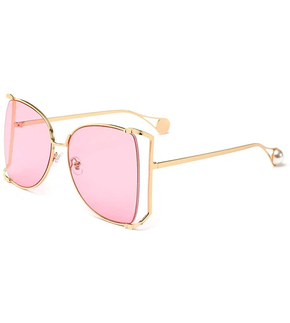 Rimless Big Box Sunglasses Female Sunglasses Retro Sunglasses - CS18X5NUOCH $83.27