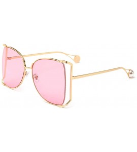 Rimless Big Box Sunglasses Female Sunglasses Retro Sunglasses - CS18X5NUOCH $83.27