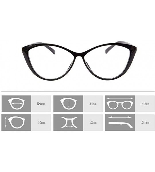 Cat Eye Asymptotic Multifocal Progressive Multifocus Eyewear 865 - Black - CG18539D0YR $28.41