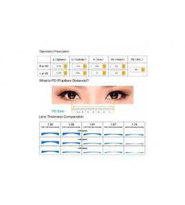 Cat Eye Asymptotic Multifocal Progressive Multifocus Eyewear 865 - Black - CG18539D0YR $28.41