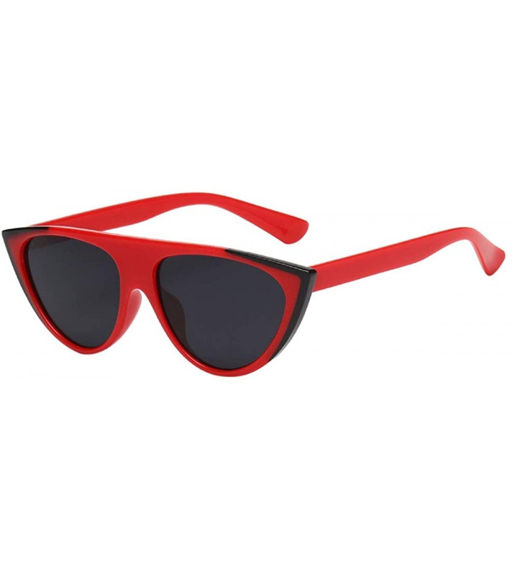 Cat Eye Cateye Sunglasses for Women Fashion Clout Goggles Mirror UV400 Protection Cat Eye Sun Glasses by 2DXuixsh - B - C818S...