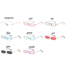 Rectangular 2020 Retro Small Frameless Square Candy Color Sunglasses Fashion Lady Fashion Designer Rectangular Frame - CG193A...