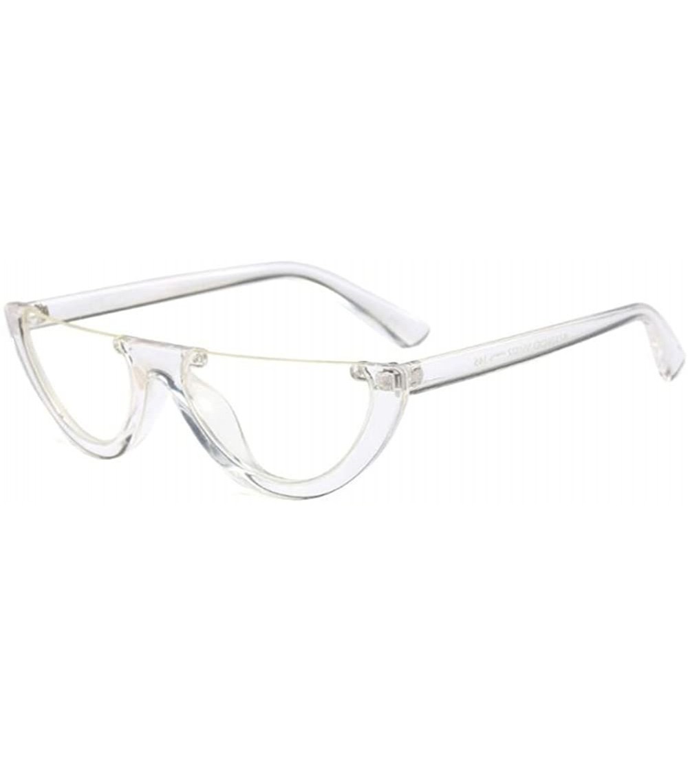 Goggle Classic Half Frame Cat Eye Sunglasses Mod Style For Men Women - C6 - CR18CMSKCWR $41.43