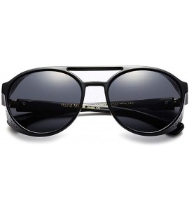 Goggle Steampunk Sunglasses Men Luxury Brand Designer Glasses Unisex Steam Goggles UV400 - C4 Black Gray - CH199QCSK55 $17.83