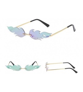 Oval Unisex Fashion Irregular Shape Sunglasses Glasses Retro Style Steampunk Glasses - F - C5193XEEHZ9 $17.49