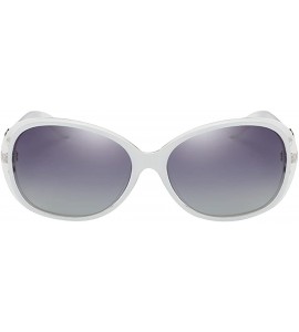 Cat Eye Luxury Women Polarized Sunglasses Retro Eyewear Oversized Goggles Eyeglasses - White Frame - C618CQYK66I $24.21