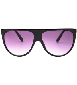 Oversized Women Oversized Vintage UV400 Sunglasses Ladies Thin Shadow Glasses - Black - CZ182AEXA2I $18.70