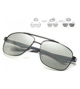 Rectangular Photochromic Day Night Vision Driving Glasses Anti-glare for Foggy/Cloudy/Rainy - C818WECW034 $28.46