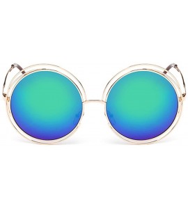 Round Fashion Men Womens Sunglasses UV 400 Retro Vintage Round Frame Glasses - H - C4196ER4A72 $29.95