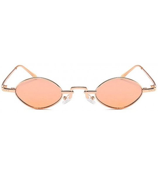 Oval Super Cute Oval Sunglasses Womens Mens 2018 Small Chic Design Eyewear UV400 - Rose Gold - CH18DK0XDN7 $24.45