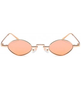 Oval Super Cute Oval Sunglasses Womens Mens 2018 Small Chic Design Eyewear UV400 - Rose Gold - CH18DK0XDN7 $24.45