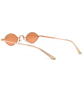 Oval Super Cute Oval Sunglasses Womens Mens 2018 Small Chic Design Eyewear UV400 - Rose Gold - CH18DK0XDN7 $24.45