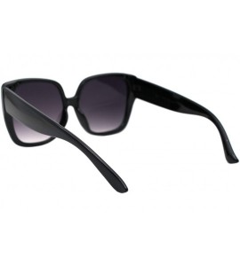 Oversized Womens Oversized Sunglasses Chic Square Trendy Fashion Shades UV 400 - Black (Smoke) - C01975A8YMR $22.68