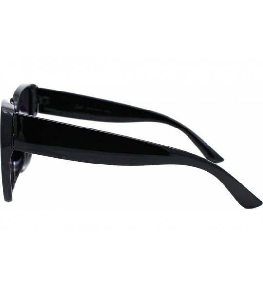 Oversized Womens Oversized Sunglasses Chic Square Trendy Fashion Shades UV 400 - Black (Smoke) - C01975A8YMR $22.68