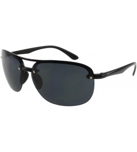 Rimless James - Ultra Lightweight Rimless Outdoor Sports Sunglasses - Black - CL18ROTGKS3 $23.51