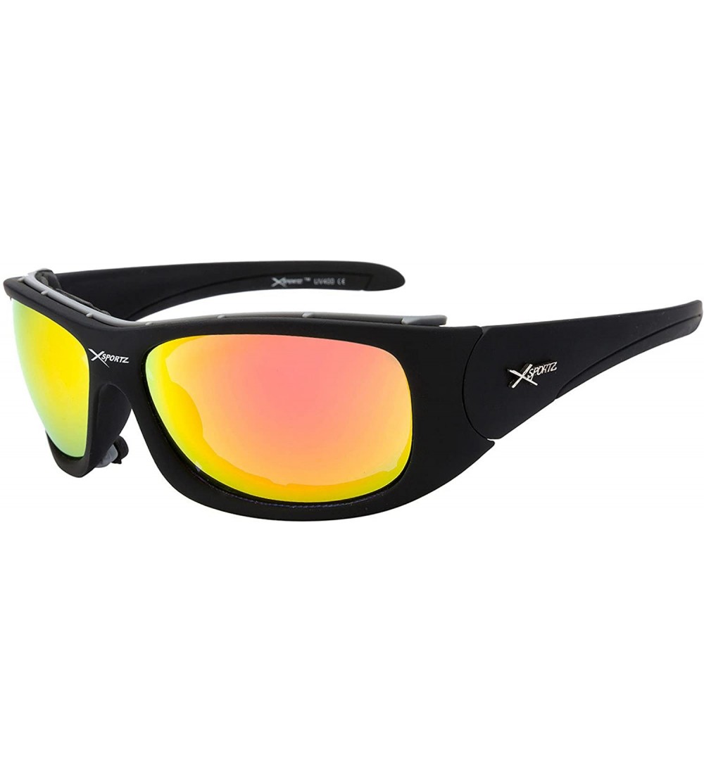 Wrap Switcherz S Revo Mirror Sunglasses with Snap out Pads & Suedy Frame. Adult Temple 5.8 in - Black - CY18EG7D33Z $35.39