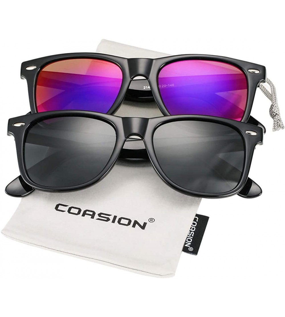 Aviator Classic Polarized Sunglasses for Men Women Retro UV400 Sun Glasses - CQ18TU9WSLR $33.41