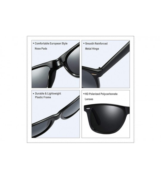 Aviator Classic Polarized Sunglasses for Men Women Retro UV400 Sun Glasses - CQ18TU9WSLR $33.41