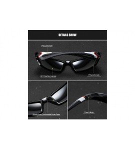 Sport Mens Sport Sunglasses Polarized Eyewear for Driving Fishing Golf Baseball UV400 Protection - Black - CS193HRTU52 $28.28