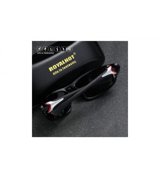 Sport Mens Sport Sunglasses Polarized Eyewear for Driving Fishing Golf Baseball UV400 Protection - Black - CS193HRTU52 $28.28