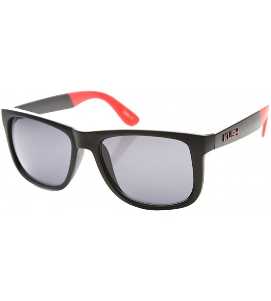 Wayfarer Classic Two-Tone Horn Rimmed Sunglasses - Black-red Smoke - CB11Y9O8YV7 $19.95